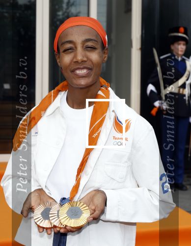 Den Haag 13 augustus 2024
De Olympische sporters die een medaille gehaald hebben worden ontvangen door premier Dick Schoof . Sifan hassan