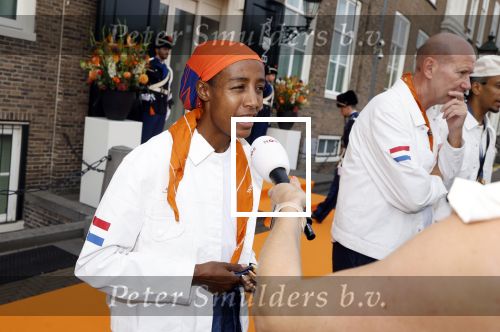 Den Haag 13 augustus 2024
De Olympische sporters die een medaille gehaald hebben worden ontvangen door premier Dick Schoof . Sifan hassan