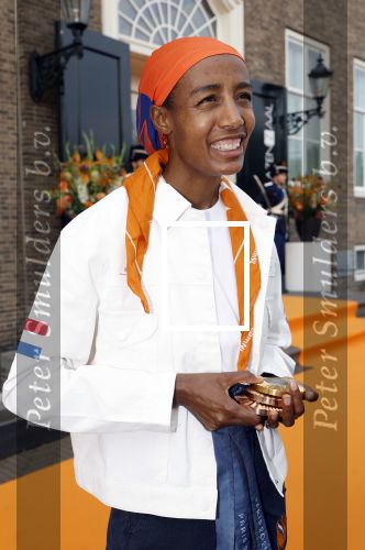 Den Haag 13 augustus 2024
De Olympische sporters die een medaille gehaald hebben worden ontvangen door premier Dick Schoof . Sifan hassan