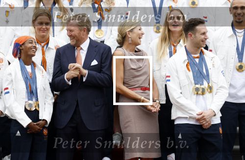 Den Haag 13 augustus 2024
Alle medaillewinnaars bij de olympische spelen op bezoek bij Koning Willem Alexander en Koningin Maxima op huis ten Bosch . oa aanwezig Femke Bol Sifan hassan Harrie Lavreysen Sharon v Rouwendaal Worthy de Jong Marit Bouwmeester Roy v d Berg de Hockey heren de hockey dames en alle roeiers.