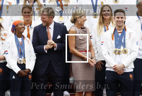 Den Haag 13 augustus 2024
Alle medaillewinnaars bij de olympische spelen op bezoek bij Koning Willem Alexander en Koningin Maxima op huis ten Bosch . oa aanwezig Femke Bol Sifan hassan Harrie Lavreysen Sharon v Rouwendaal Worthy de Jong Marit Bouwmeester Roy v d Berg de Hockey heren de hockey dames en alle roeiers.
