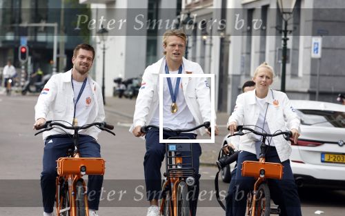 Den Haag 13 augustus 2024
De Olympische sporters die een medaille gehaald hebben worden ontvangen door premier Dick Schoof . Thierry Brinkman