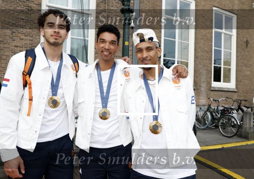 Den Haag 13 augustus 2024
De Olympische sporters die een medaille gehaald hebben worden ontvangen door premier Dick Schoof .