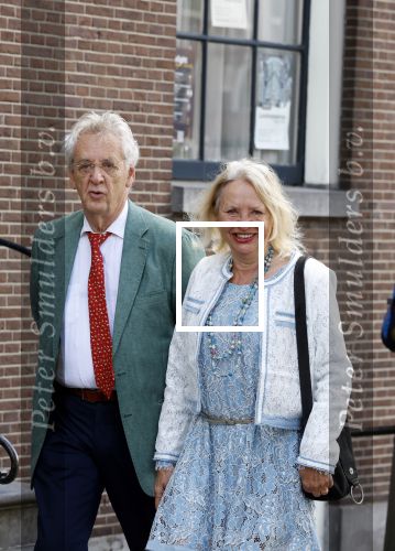 Amsterdam 7 augustus 2025
Herdenkingsdienst Derk Sauer in de westerkerk . Boudewijn Poelman met partner