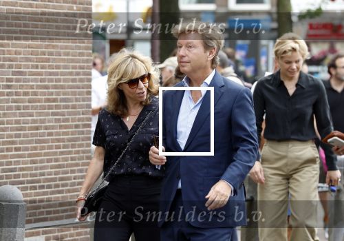 Amsterdam 7 augustus 2025
Herdenkingsdienst Derk Sauer in de westerkerk . Claudia de Breij met broer Dennis de Breij