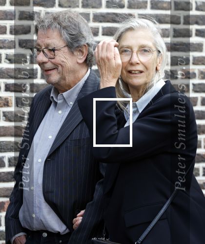 Amsterdam 7 augustus 2025
Herdenkingsdienst Derk Sauer in de westerkerk .  Frans Lomans met partner