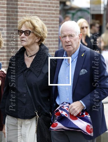 Amsterdam 7 augustus 2025
Herdenkingsdienst Derk Sauer in de westerkerk . Frits Barend met zijn vrouw