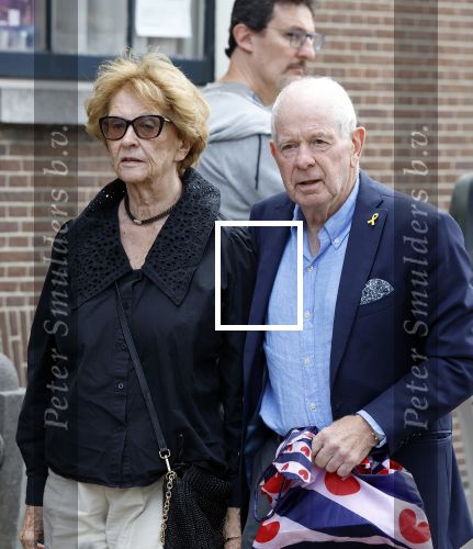 Amsterdam 7 augustus 2025
Herdenkingsdienst Derk Sauer in de westerkerk . Frits Barend met zijn vrouw