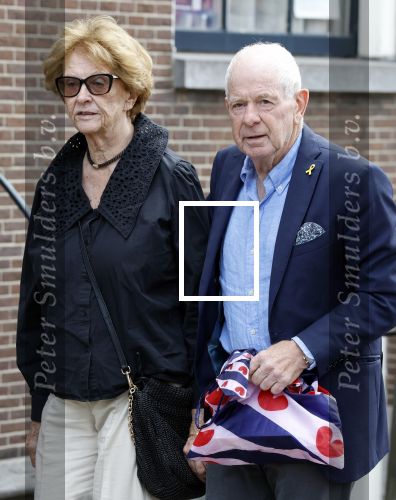 Amsterdam 7 augustus 2025
Herdenkingsdienst Derk Sauer in de westerkerk . Frits Barend met zijn vrouw