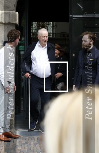 Amsterdam 7 augustus 2025
Herdenkingsdienst Derk Sauer in de westerkerk . Henk v Dorp met partner