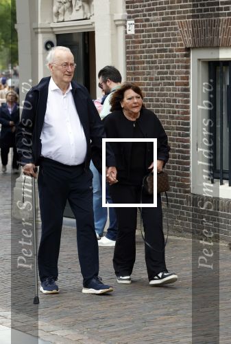 Amsterdam 7 augustus 2025
Herdenkingsdienst Derk Sauer in de westerkerk . Henk v Dorp met partner