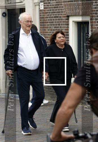 Amsterdam 7 augustus 2025
Herdenkingsdienst Derk Sauer in de westerkerk . Henk v Dorp met partner