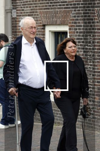 Amsterdam 7 augustus 2025
Herdenkingsdienst Derk Sauer in de westerkerk . Henk v Dorp met partner