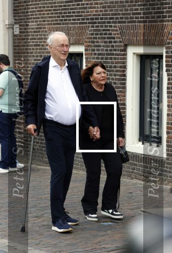 Amsterdam 7 augustus 2025
Herdenkingsdienst Derk Sauer in de westerkerk . Henk v Dorp met partner