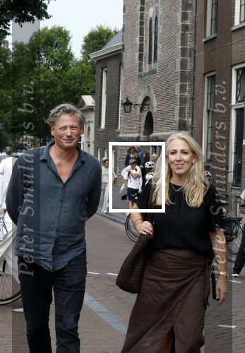Amsterdam 7 augustus 2025
Herdenkingsdienst Derk Sauer in de westerkerk . Lilian Marijnissen met partner Joeri Jansen