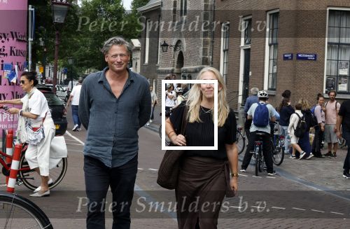 Amsterdam 7 augustus 2025
Herdenkingsdienst Derk Sauer in de westerkerk . Lilian Marijnissen met partner Joeri Jansen
