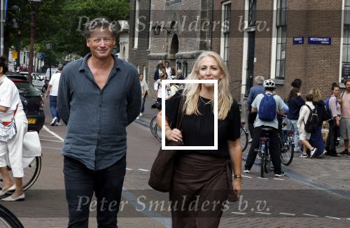 Amsterdam 7 augustus 2025
Herdenkingsdienst Derk Sauer in de westerkerk . Lilian Marijnissen met partner Joeri Jansen