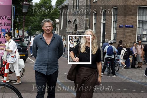 Amsterdam 7 augustus 2025
Herdenkingsdienst Derk Sauer in de westerkerk . Lilian Marijnissen met partner Joeri Jansen
