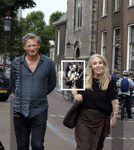 Amsterdam 7 augustus 2025
Herdenkingsdienst Derk Sauer in de westerkerk . Lilian Marijnissen met partner Joeri Jansen