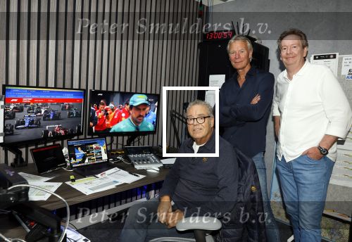 Hilversum 3 augustus 2025
Rene Oosterman Olav Mol en Alexander Stevens bij Grand Prix radio op het mediapark