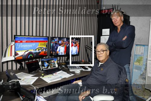 Hilversum 3 augustus 2025
Rene Oosterman Olav Mol en Alexander Stevens bij Grand Prix radio op het mediapark