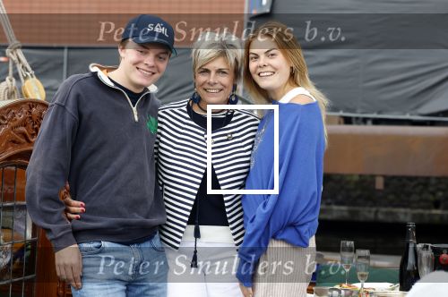 Amsterdam 22 augustus 2025
Prins Constantijn Prins Laurentien Prinses Eloise en Prins Claus Cazimir op de groene Draeck tijdens Sail Amsterdam 2025.