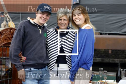 Amsterdam 22 augustus 2025
Prins Constantijn Prins Laurentien Prinses Eloise en Prins Claus Cazimir op de groene Draeck tijdens Sail Amsterdam 2025.