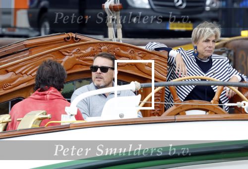 Amsterdam 22 augustus 2025
Prins Constantijn Prins Laurentien Prinses Eloise en Prins Claus Cazimir op de groene Draeck tijdens Sail Amsterdam 2025.