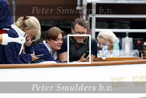 Amsterdam 21 augustus 2025
Prinses Beatrix op de groene Draeck tijdens de tweede dag van Sail . Aanwezig Prins Constantijn Prinses Laurentien Prinses Eloise en Prins Claus Cazimir