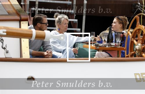 Amsterdam 22 augustus 2025
Prins Constantijn Prins Laurentien Prinses Eloise en Prins Claus Cazimir op de groene Draeck tijdens Sail Amsterdam 2025.