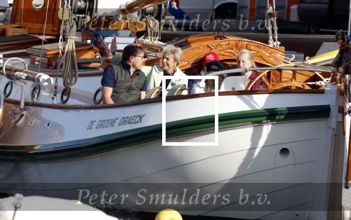 Amsterdam 21 augustus 2025
Prinses Beatrix op de groene Draeck tijdens de tweede dag van Sail . Aanwezig Prins Constantijn Prinses Laurentien Prinses Eloise en Prins Claus Cazimir