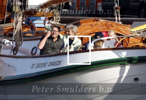 Amsterdam 21 augustus 2025
Prinses Beatrix op de groene Draeck tijdens de tweede dag van Sail . Aanwezig Prins Constantijn Prinses Laurentien Prinses Eloise en Prins Claus Cazimir