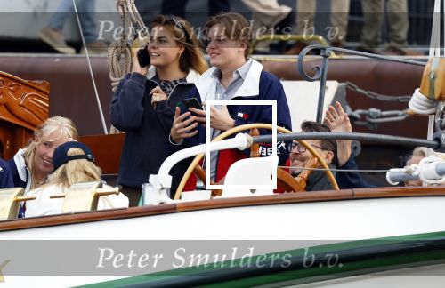 Amsterdam 21 augustus 2025
Prinses Beatrix op de groene Draeck tijdens de tweede dag van Sail . Aanwezig Prins Constantijn Prinses Laurentien Prinses Eloise en Prins Claus Cazimir