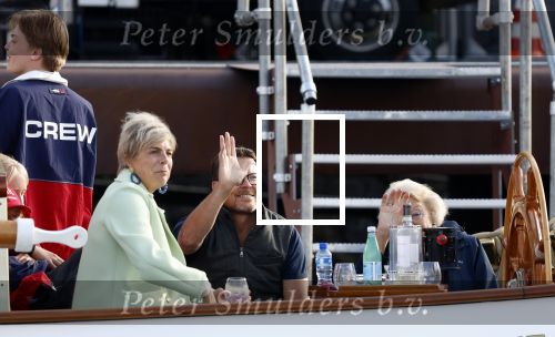 Amsterdam 21 augustus 2025
Prinses Beatrix op de groene Draeck tijdens de tweede dag van Sail . Aanwezig Prins Constantijn Prinses Laurentien Prinses Eloise en Prins Claus Cazimir