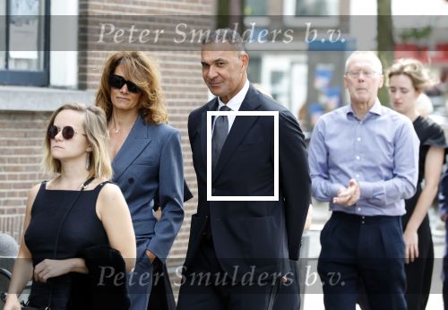 Amsterdam 7 augustus 2025
Herdenkingsdienst Derk Sauer in de westerkerk . Ruud Gullit met partner Karin de Rooij