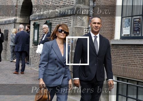 Amsterdam 7 augustus 2025
Herdenkingsdienst Derk Sauer in de westerkerk . Ruud Gullit met zijn vriendin Karin de Rooij