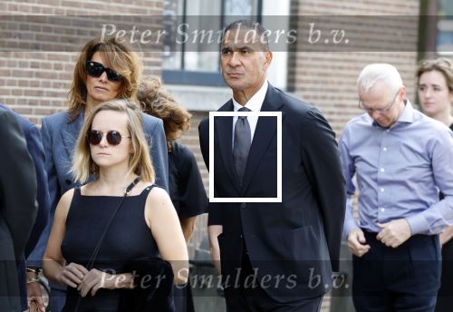 Amsterdam 7 augustus 2025
Herdenkingsdienst Derk Sauer in de westerkerk . Ruud Gullit met partner Karin de Rooij