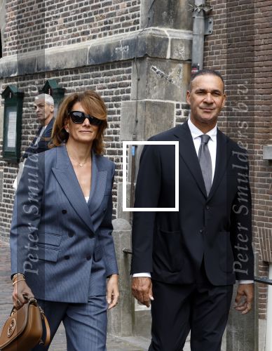 Amsterdam 7 augustus 2025
Herdenkingsdienst Derk Sauer in de westerkerk . Ruud Gullit met partner Karin de Rooij