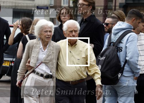 Amsterdam 7 augustus 2025
Herdenkingsdienst Derk Sauer in de westerkerk . Sonja Barend en haar man Abel Cahen