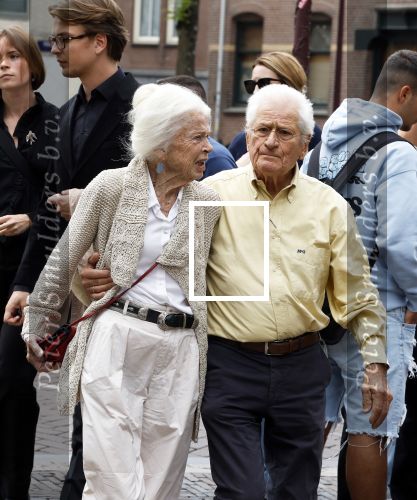 Amsterdam 7 augustus 2025
Herdenkingsdienst Derk Sauer in de westerkerk . Sonja Barend en haar man Abel Cahen