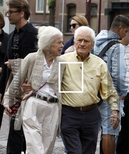 Amsterdam 7 augustus 2025
Herdenkingsdienst Derk Sauer in de westerkerk . Sonja Barend en haar man Abel Cahen