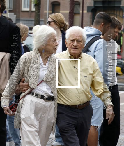 Amsterdam 7 augustus 2025
Herdenkingsdienst Derk Sauer in de westerkerk . Sonja Barend en haar man Abel Cahen
