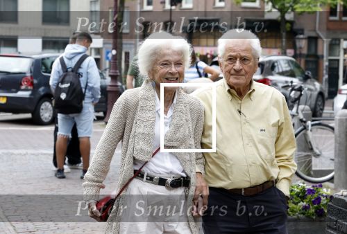 Amsterdam 7 augustus 2025
Herdenkingsdienst Derk Sauer in de westerkerk . Sonja Barend en haar man Abel Cahen