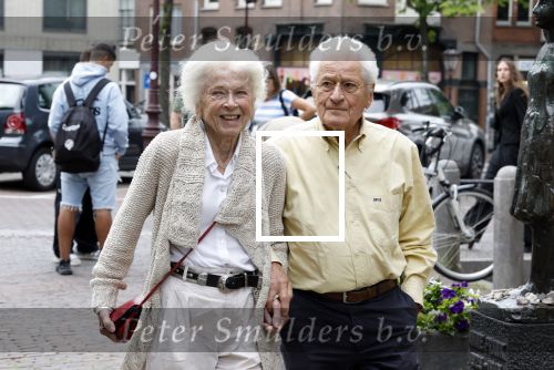 Amsterdam 7 augustus 2025
Herdenkingsdienst Derk Sauer in de westerkerk . Sonja Barend en haar man Abel Cahen