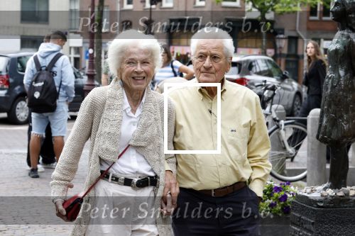 Amsterdam 7 augustus 2025
Herdenkingsdienst Derk Sauer in de westerkerk . Sonja Barend en haar man Abel Cahen