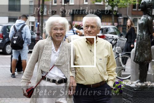 Amsterdam 7 augustus 2025
Herdenkingsdienst Derk Sauer in de westerkerk . Sonja Barend en haar man Abel Cahen