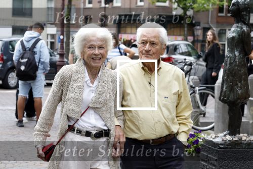 Amsterdam 7 augustus 2025
Herdenkingsdienst Derk Sauer in de westerkerk . Sonja Barend en haar man Abel Cahen
