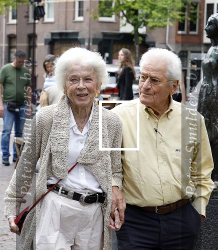 Amsterdam 7 augustus 2025
Herdenkingsdienst Derk Sauer in de westerkerk . Sonja Barend en haar man Abel Cahen