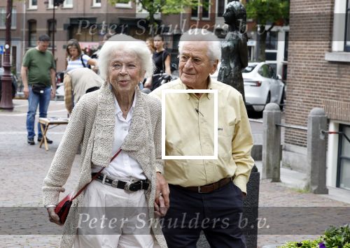 Amsterdam 7 augustus 2025
Herdenkingsdienst Derk Sauer in de westerkerk . Sonja Barend en haar man Abel Cahen