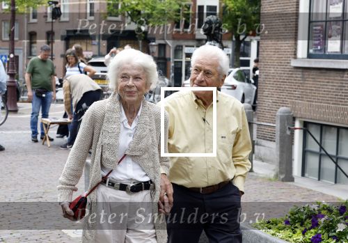 Amsterdam 7 augustus 2025
Herdenkingsdienst Derk Sauer in de westerkerk . Sonja Barend en haar man Abel Cahen